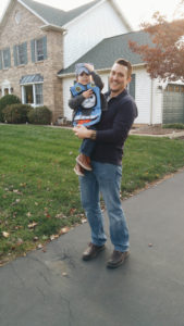 Getting ready to go trick-or-treating with Uncle Kiel