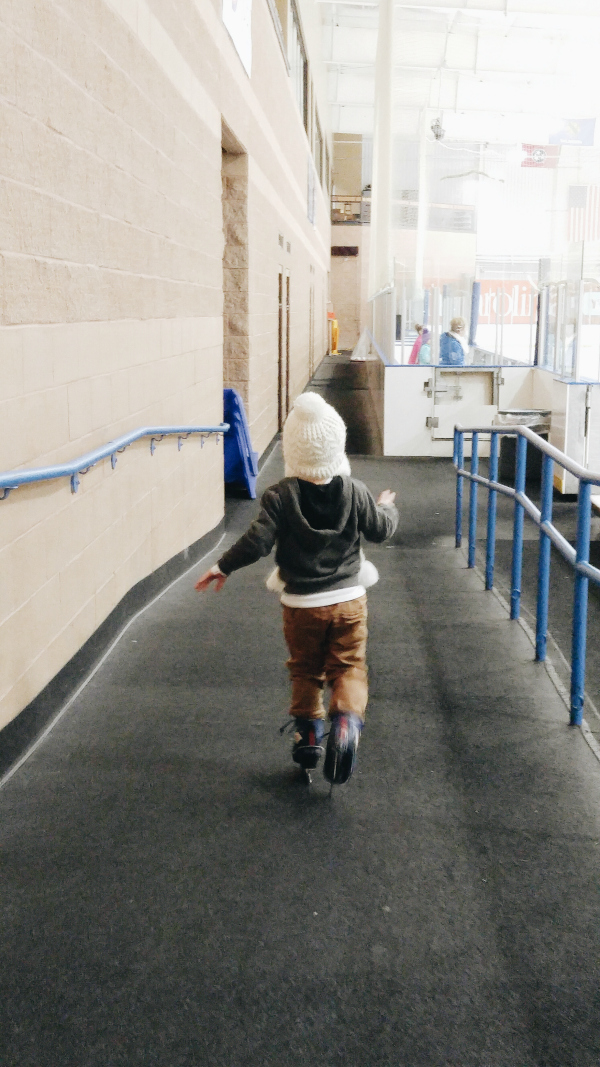 Going skating for the first time