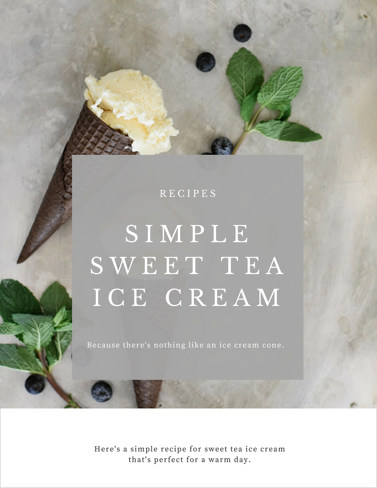 Simple Sweet Tea Ice Cream Recipe