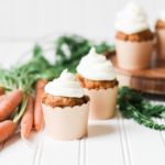Carrot Cake Cupcakes with Honey Cream Cheese Frosting